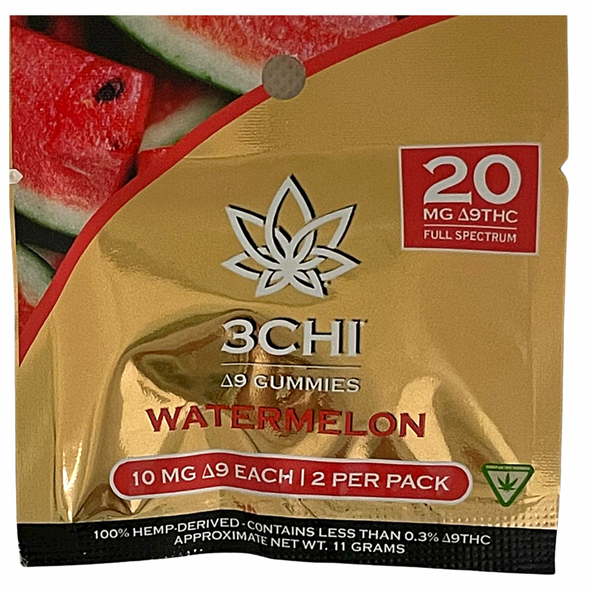 3chi delta 9 THC gummy 2ct watermelon