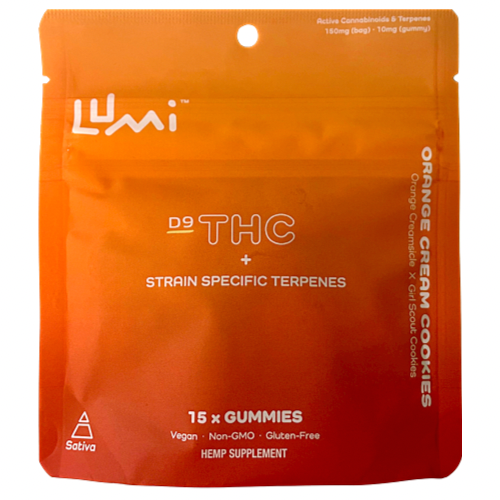 Lumi D9 Gummies 15ct - 150mg (5mg CBD+5mg THC/gummy)