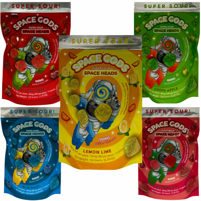 Space Gods Super Sour Space Heads Gummies