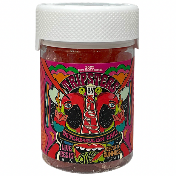 Tripsters by sugar 20ct delta9 THC gummies Watermelon Chili